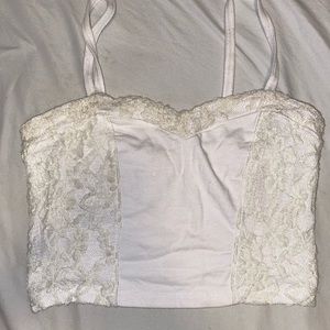 Hollister lace lined crop top